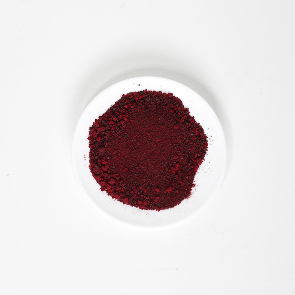 Top view of Beetroot Sprinkles vegetable powder for dog meal toppers and dog treat ideas