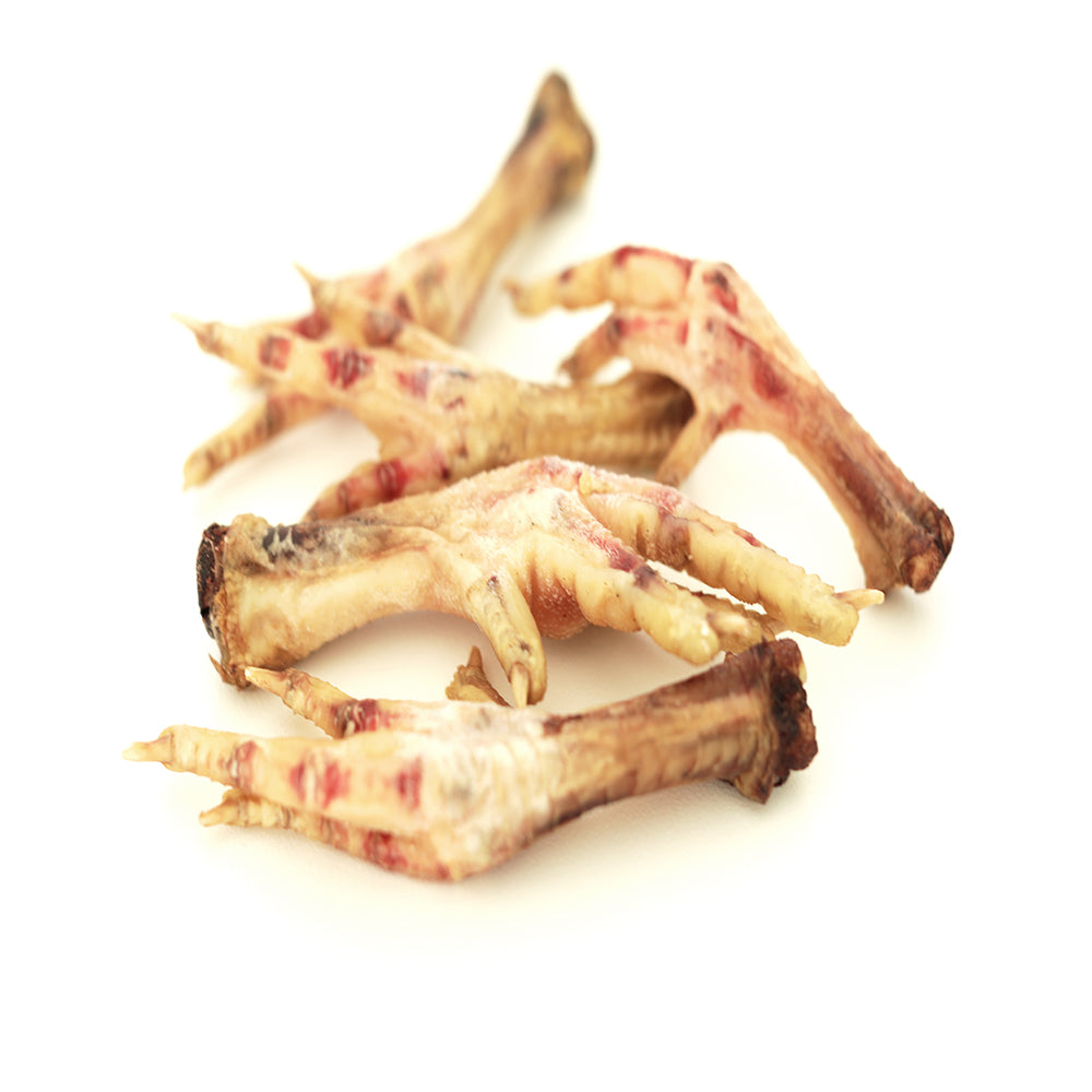 Top view of Chicken Feet dog treats