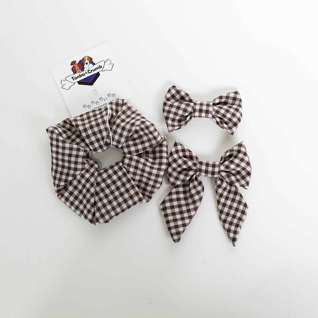 Scrunchie | Brown Gingham