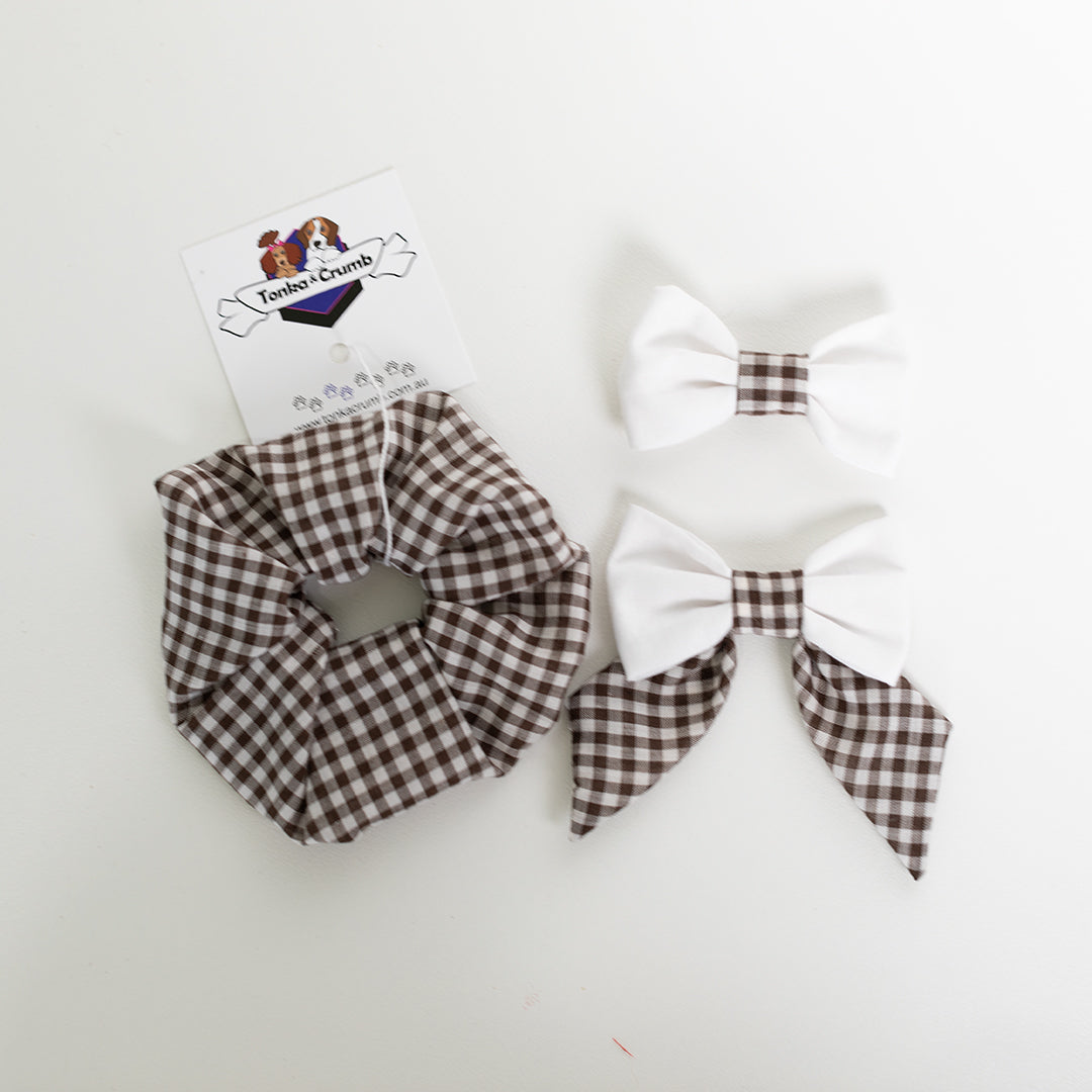 Scrunchie | Brown Gingham