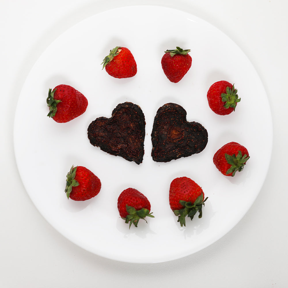 Dog treats with beef and strawberry