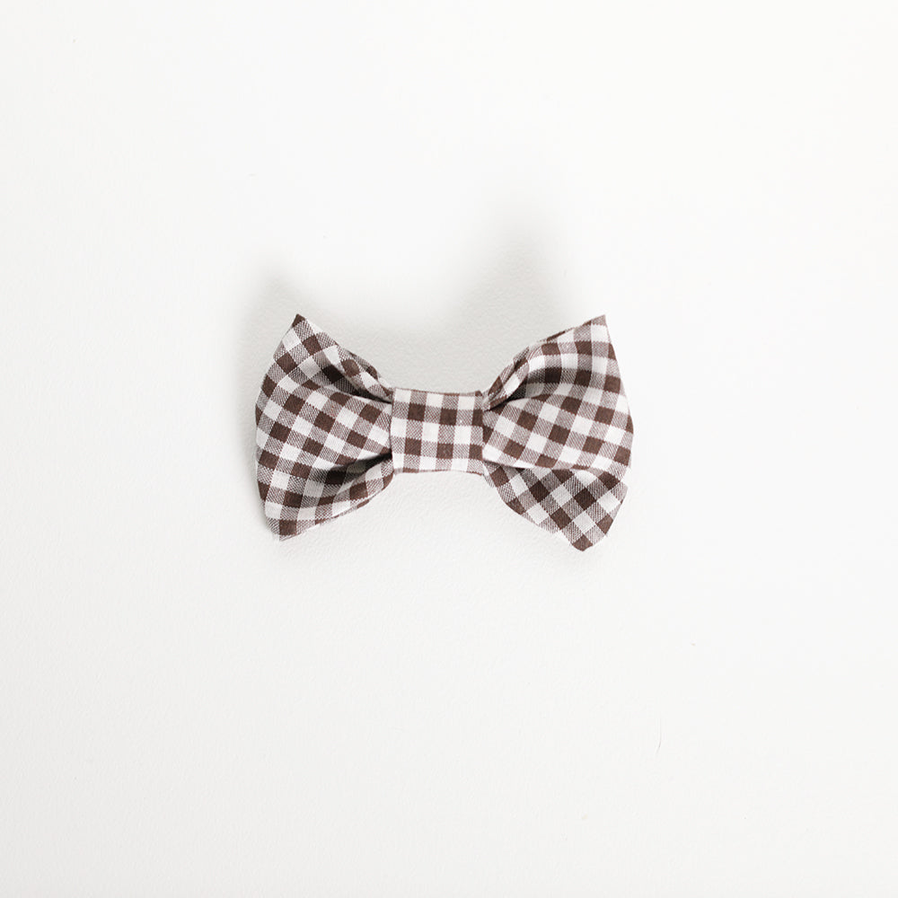 Pet Bow Tie | Brown Gingham