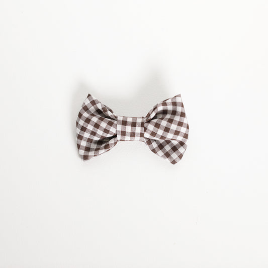 Pet Bow Tie | Brown Gingham