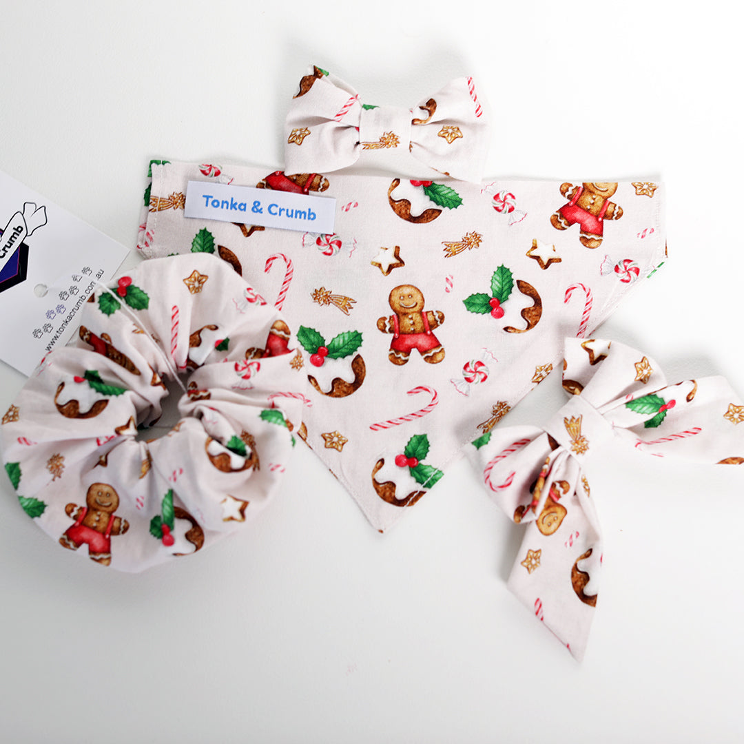 Christmas dog bandana with bows