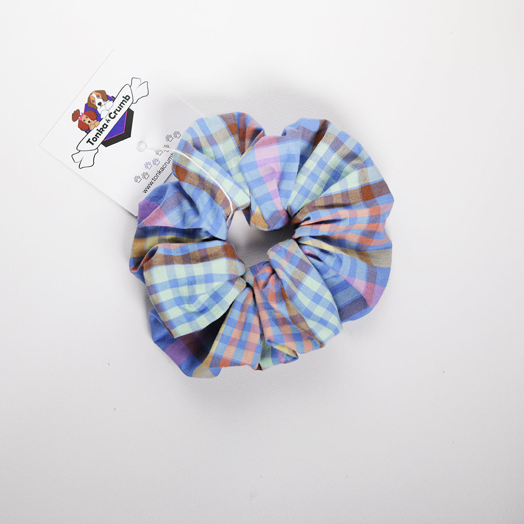 Scrunchie | Blue Multi Check