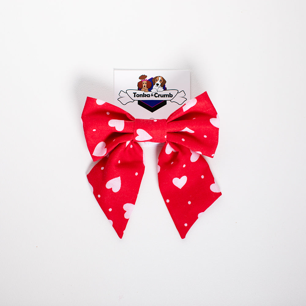 Pet sailor bow for valentines day