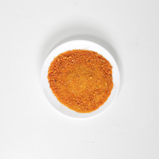 Top view of Roasted Sweet Potato Sprinkles powder for dog meal toppers and dog treat ideas